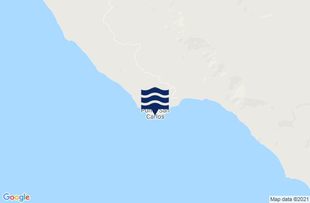 Carte des horaires des marées pour Punta San Carlos, Mexico