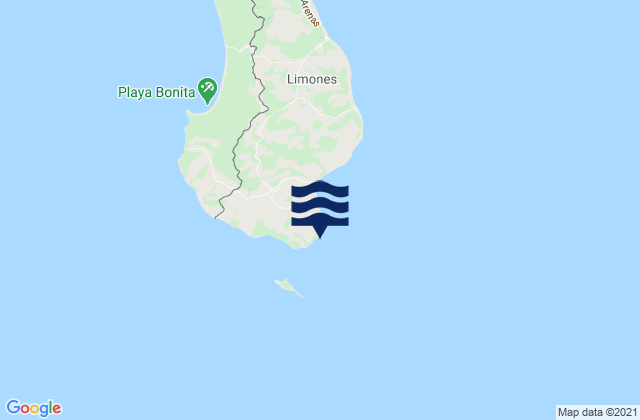 Carte des horaires des marées pour Punta de Burica, Panama