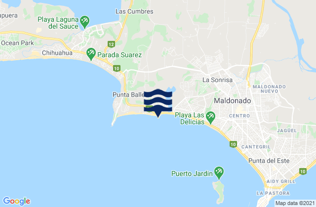 Carte des horaires des marées pour Punta del Chileno, Brazil
