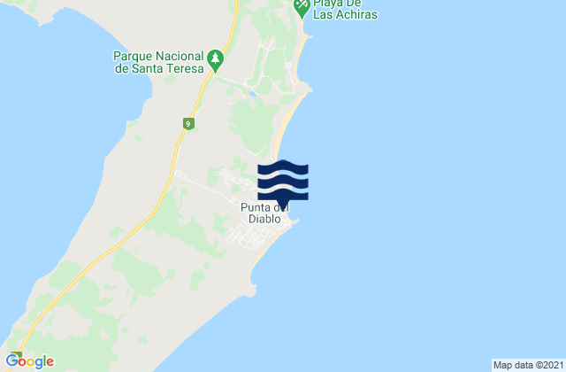 Carte des horaires des marées pour Punta del Diablo, Brazil