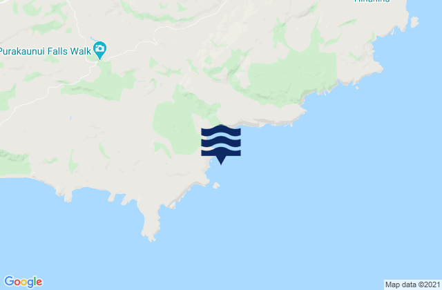 Carte des horaires des marées pour Purakaunui Bay, New Zealand
