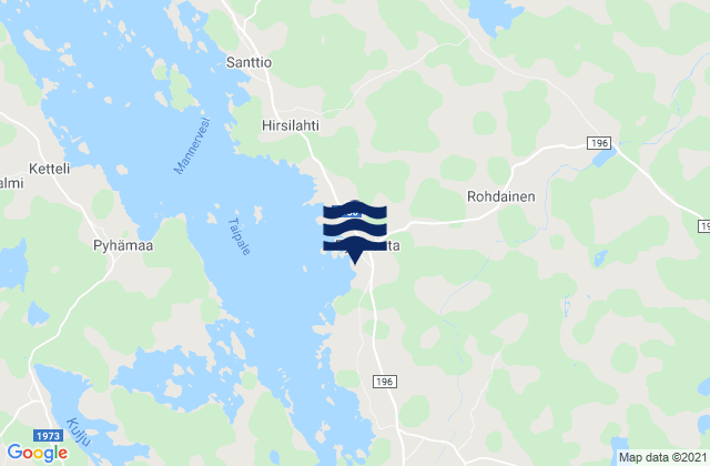 Carte des horaires des marées pour Pyhäranta, Finland