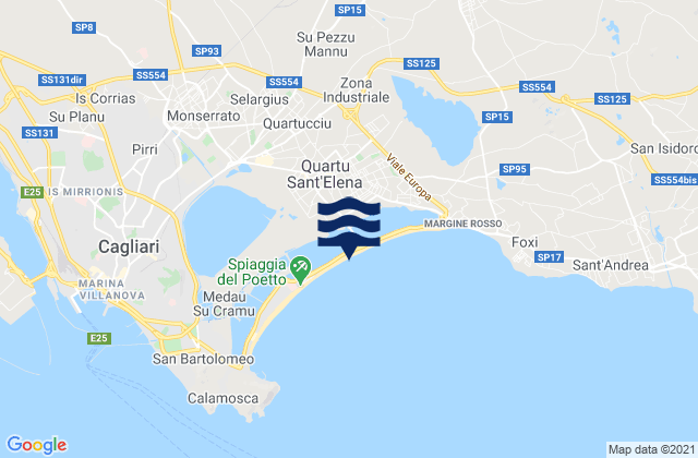 Carte des horaires des marées pour Quartucciu, Italy