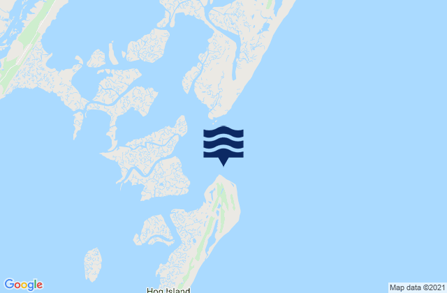 Carte des horaires des marées pour Quinby Inlet entrance, United States