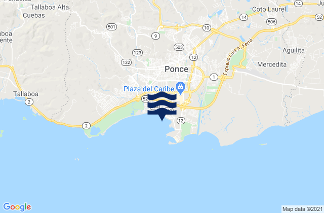 Carte des horaires des marées pour Quinto Barrio, Puerto Rico