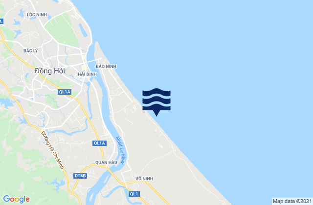 Carte des horaires des marées pour Quán Hàu, Vietnam