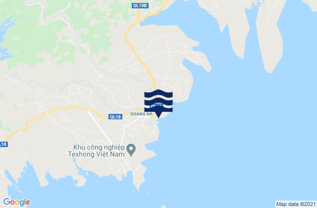 Carte des horaires des marées pour Quảng Hà, Vietnam