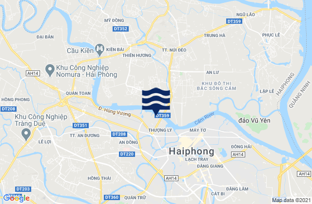 Carte des horaires des marées pour Quận Hồng Bàng, Vietnam