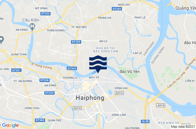 Carte des horaires des marées pour Quận Ngô Quyền, Vietnam