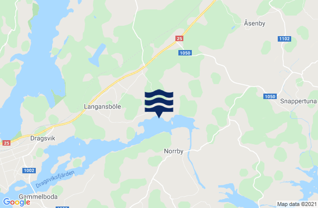 Carte des horaires des marées pour Raaseporin, Finland