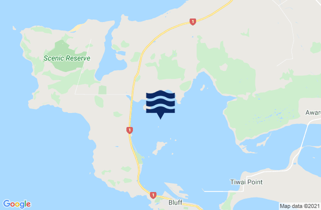 Carte des horaires des marées pour Rabbit Island, New Zealand