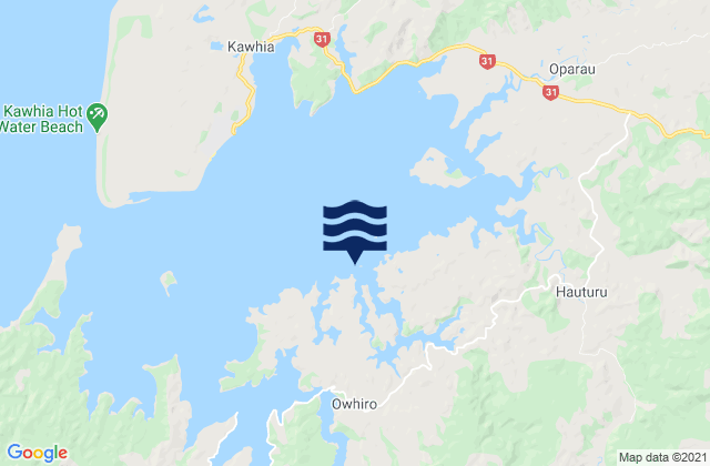 Carte des horaires des marées pour Rakaunui Inlet, New Zealand