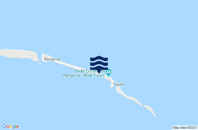 Carte des horaires des marées pour Rangiroa, French Polynesia