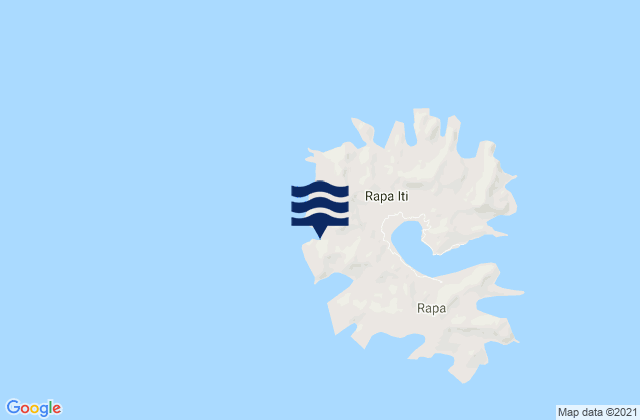 Carte des horaires des marées pour Rapa (Haurei), French Polynesia