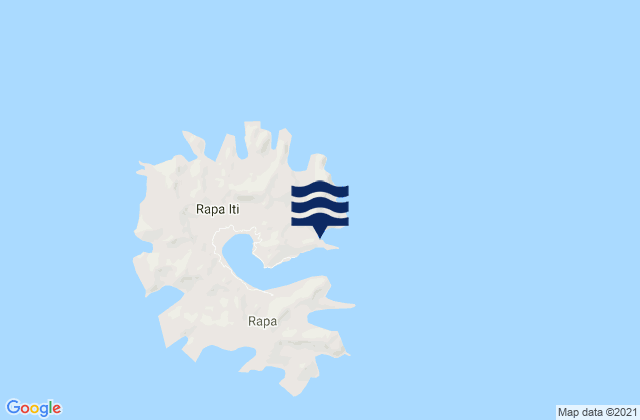 Carte des horaires des marées pour Rapa, French Polynesia