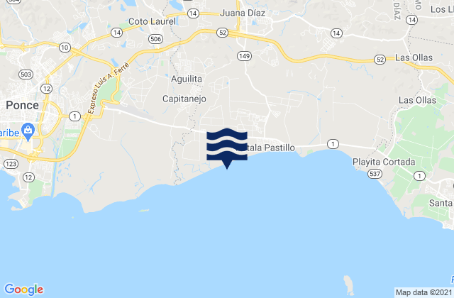 Carte des horaires des marées pour Real Barrio, Puerto Rico