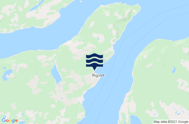 Carte des horaires des marées pour Rigolet, Canada