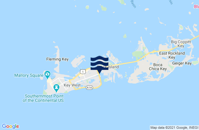 Carte des horaires des marées pour Riveria Canal Key West, United States