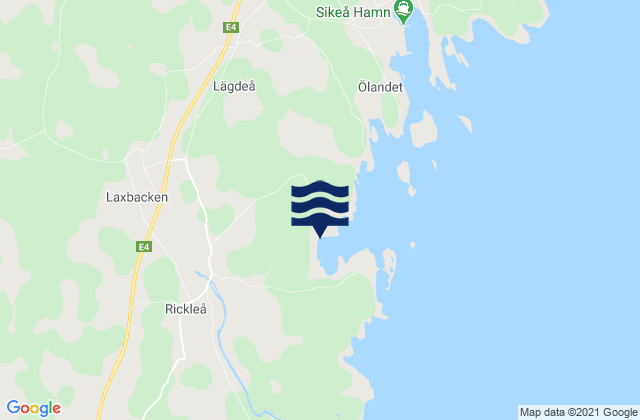 Carte des horaires des marées pour Robertsfors Kommun, Sweden