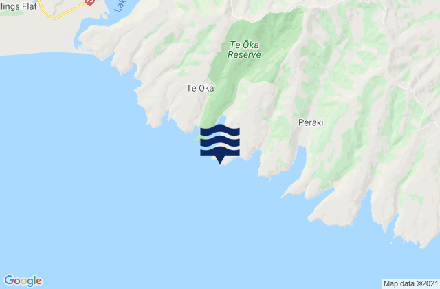 Carte des horaires des marées pour Robin Hood Bay, New Zealand