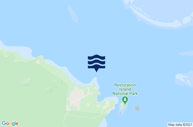 Carte des horaires des marées pour Rocky Island, Australia