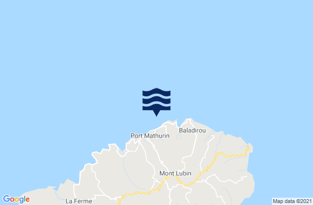 Carte des horaires des marées pour Rodriguez Island, Reunion