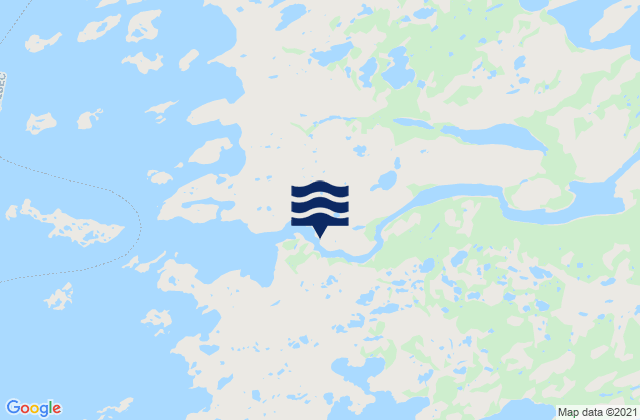 Carte des horaires des marées pour Roggan River, Canada