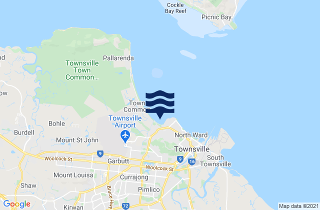 Carte des horaires des marées pour Rose Bay, Australia