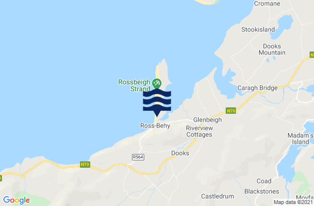 Carte des horaires des marées pour Rossbeigh, Ireland