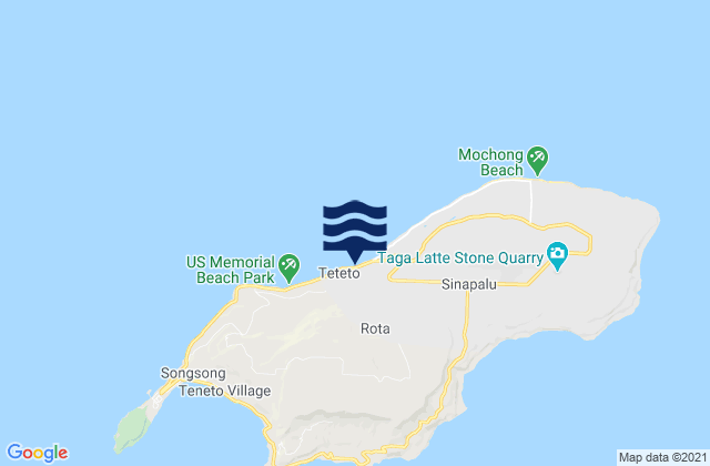 Carte des horaires des marées pour Rota Municipality, Northern Mariana Islands