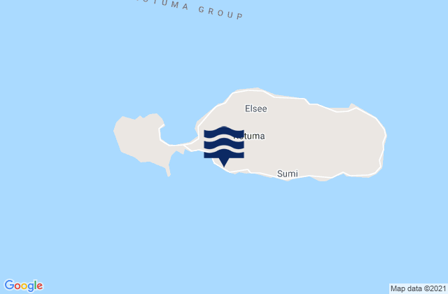 Carte des horaires des marées pour Rotuma, Fiji
