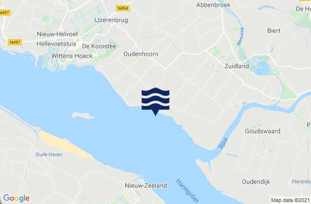 Carte des horaires des marées pour Rozenburgsesluis noordzijde, Netherlands
