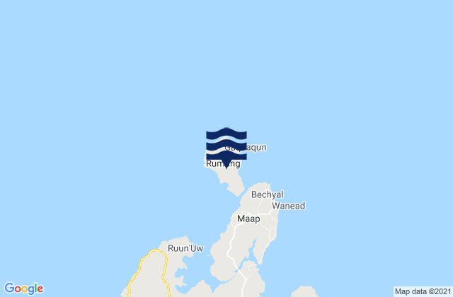 Carte des horaires des marées pour Rumung, Micronesia