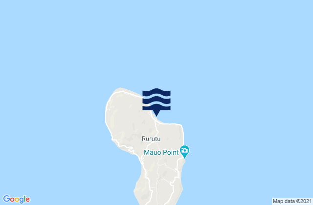 Carte des horaires des marées pour Rurutu, French Polynesia
