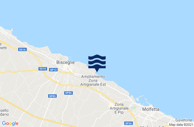 Carte des horaires des marées pour Ruvo di Puglia, Italy