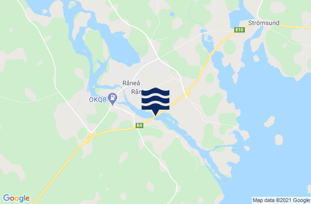 Carte des horaires des marées pour Råneå, Sweden