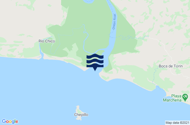 Carte des horaires des marées pour Río Chepo, Panama