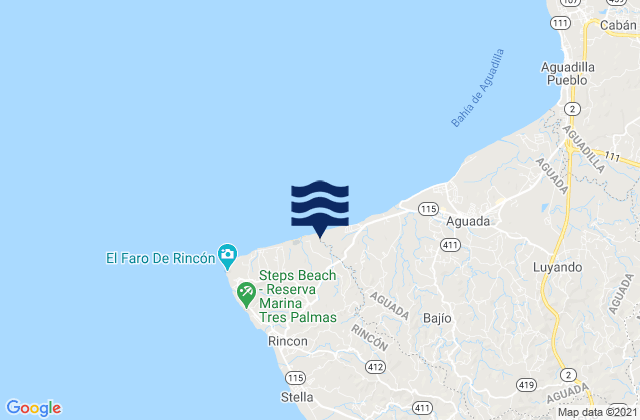 Carte des horaires des marées pour Río Grande Barrio, Puerto Rico