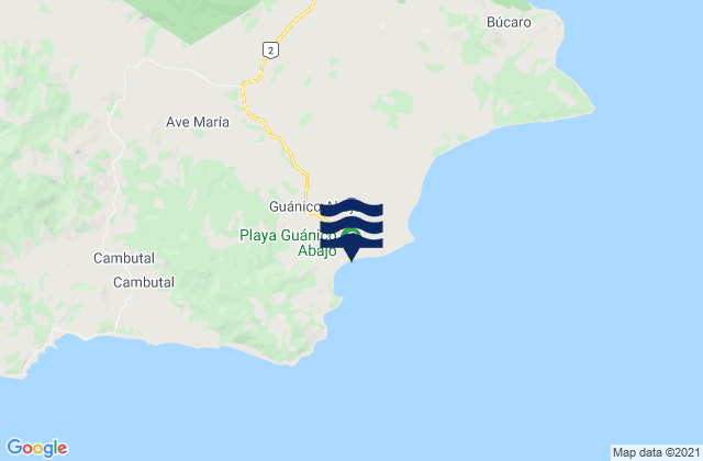 Carte des horaires des marées pour Río Guánico, Panama