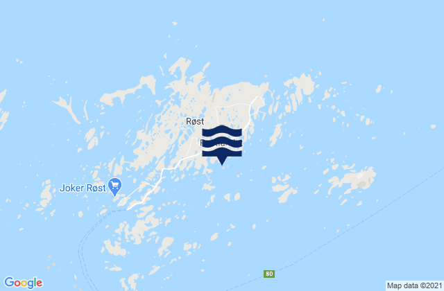 Carte des horaires des marées pour Røst, Norway