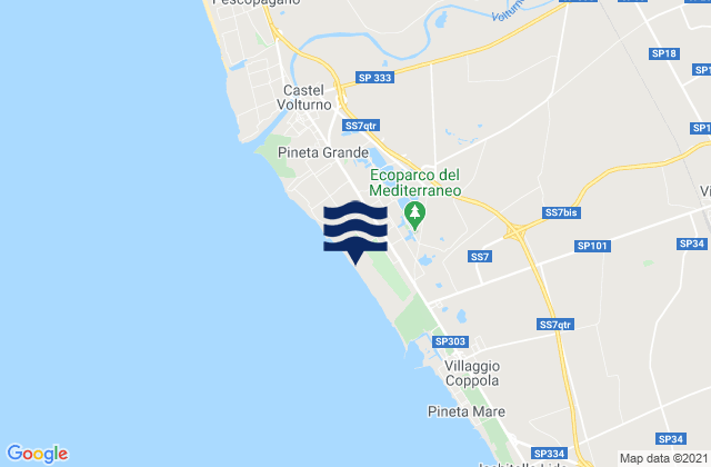 Carte des horaires des marées pour S.L.O Rodolfo beach, Italy