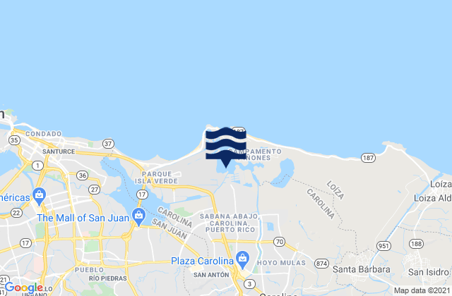Carte des horaires des marées pour Sabana Abajo Barrio, Puerto Rico