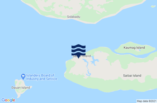 Carte des horaires des marées pour Saibai Island, Papua New Guinea