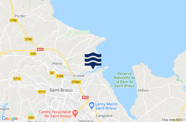 Carte des horaires des marées pour Saint-Julien, France