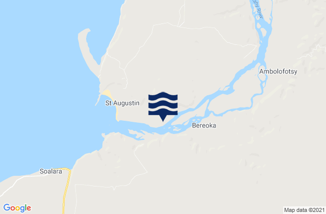Carte des horaires des marées pour Saint Augustin, Madagascar
