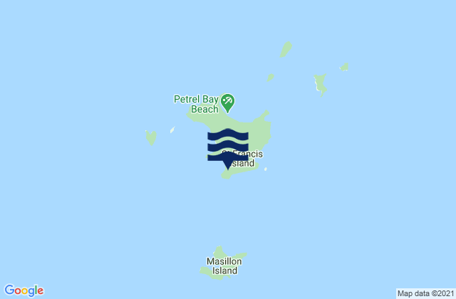 Carte des horaires des marées pour Saint Francis Island, Australia