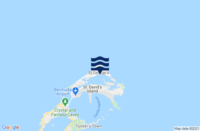 Carte des horaires des marées pour Saint George, Bermuda