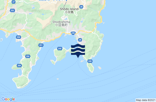 Carte des horaires des marées pour Sakate (Syodo Sima), Japan