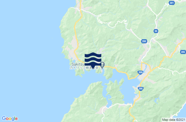 Carte des horaires des marées pour Sakitsu Wan Amakusa Shimo Shima, Japan