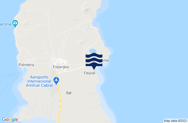 Carte des horaires des marées pour Sal Municipality, Cabo Verde